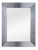 MOBILI 2G - Specchiera in foglia argento rettangolare- Misure: 69 x 89 x 3