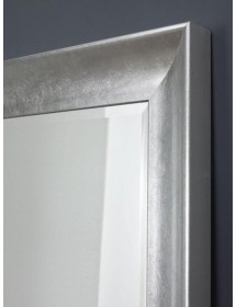 Specchiera foglia argento brillante rettangolare l.90 x h.180 x p.7