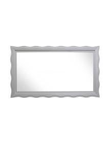 MOBILI2G - Specchiera laccata bianco lucido rettangolare- Misure: 91 x 158 x p.4,5