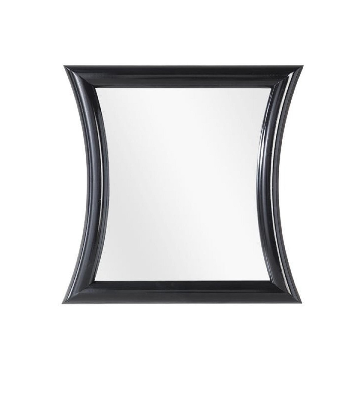 MOBILI2G - 1 Specchiera laccato nero lucido sagomata Misure: 63 x 63 x 3