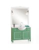 MOBILI 2G - MOBILE BAGNO IN LEGNO 2 PORTE E 2 CASSETTI VERDE SALVIA