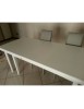 MOBILI 2G - Tavolo classico rettangolare allungabile in legno 180x85 bianco VISTA LATERALE