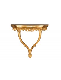 CONSOLLE BAROCCA SOSPESA IN FOGLIA ORO 58x50x23