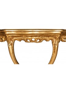 CONSOLLE BAROCCA SOSPESA IN FOGLIA ORO 58x50x23