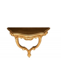 CONSOLLE BAROCCA SOSPESA IN FOGLIA ORO 58x50x23