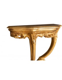 CONSOLLE BAROCCA SOSPESA IN FOGLIA ORO 58x50x23