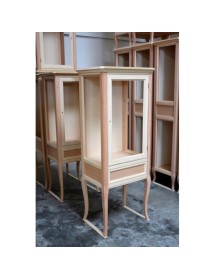 VETRINA CLASSICA IN LEGNO 1 PORTA 1 CASSETTO FINITURA BASSANO L.55 P.40 H.140