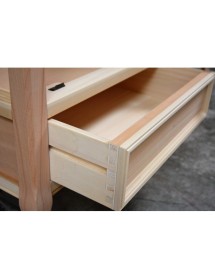 VETRINA CLASSICA IN LEGNO 1 PORTA 1 CASSETTO FINITURA BASSANO L.55 P.40 H.140