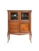 MOBILI 2G - MOBILE BAR VETRINA CLASSICA IN LEGNO FINITURA BASSANO L.111 P.44 H.145