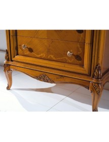 CASSETTIERA CLASSICA IN LEGNO 5 CASSETTI FINITURA BASSANO L.76 P.44...