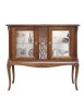 MOBILI 2G - VETRINA CLASSICA IN LEGNO 2 PORTE FINITURA BASSANO L.111 P.44 H.100