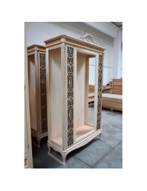 VETRINA CLASSICA IN LEGNO 1 PORTA FINITURA BASSANO L.111 P.44 H.192
