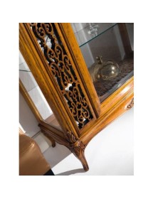 VETRINA CLASSICA IN LEGNO 1 PORTA FINITURA BASSANO L.111 P.44 H.192