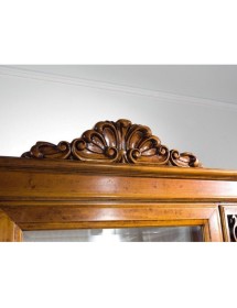 VETRINA CLASSICA IN LEGNO 1 PORTA FINITURA BASSANO L.111 P.44 H.192