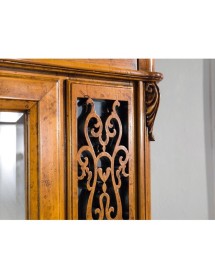 VETRINA CLASSICA IN LEGNO 1 PORTA FINITURA BASSANO L.111 P.44 H.192