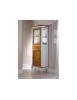 MOBILI 2G - VETRINA CLASSICA PROVENZALE IN LEGNO 2 PORTE 1 CASSETTO L.61 P.41 H.190
