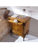 MOBILI 2G - COMODINO CLASSICO IN LEGNO 2 CASSETTI 1 TIRETTO FINITURA BASSANO L.61 P.41 H.71