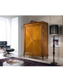 ARMADIO 2 PORTE CLASSICO IN LEGNO FINITURA BASSANO L.132 P.59 H.202