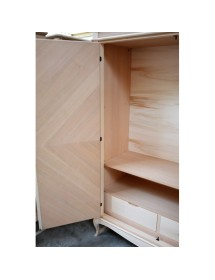 ARMADIO 2 PORTE CLASSICO IN LEGNO FINITURA BASSANO L.132 P.59 H.202