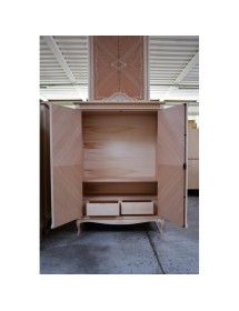 ARMADIO 2 PORTE CLASSICO IN LEGNO FINITURA BASSANO L.132 P.59 H.202