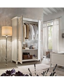 ARMADIO CLASSICO IN LEGNO 2 PORTE GREZZO L.157 P.60 H.217 (3203)