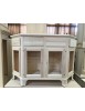 MOBILI 2G - MADIA CREDENZA IN LEGNO SCANTONATA GREZZA 4 PORTE L.158 P.48 H.102