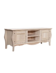 MOBILI 2G - PORTA TV  CLASSICO IN LEGNO BOMBATO 2 PORTE GREZZO L.160 P.50 H.61