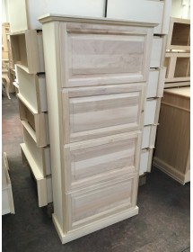SCARPIERA CLASSICA IN LEGNO 4  RIBALTE GREZZO L.80 P.30 H.170 (1220)