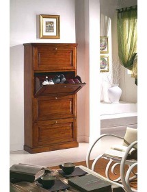 SCARPIERA CLASSICA IN LEGNO 4  RIBALTE GREZZO L.80 P.30 H.170 (1220)