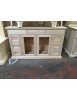 MOBILI 2G - MADIA CREDENZA IN LEGNO 2 PORTE 9 CASSETTI GREZZO L.160 P.45 H.95 (984)