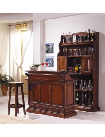 MOBILE BAR ARTE POVERA CLASSICO IN LEGNO GREZZO (1223+1224)
