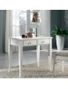 MOBILI 2G - SCRIVANIA SHABBY LEGNO BIANCO 2 CASSETTI 90X57X80