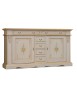 MOBILI 2G - MADIA CREDENZA LEGNO 2 PORTE AVORIO E ORO 210X60X115