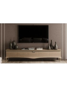 MOBILI 2G - MOBILE PORTA TV IN LEGNO 5 CASSETTI IN FRASSINO L.247 P.50 H.52