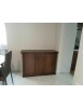 MOBILI 2G - MADIA CREDENZA ARTE POVERA 3 PORTE 1 CASSETTO NOCE SCURO L.120 P.39 H.85 vista frontale