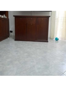 MOBILI 2G - MADIA CREDENZA ARTE POVERA 3 PORTE 1 CASSETTO NOCE SCURO L.120 P.39 H.85 vista frontale