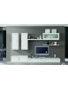 MOBILI 2G - PARETE ATTREZZATA PORTA TV IN LEGNO BIANCO L.315 P.36/60 H.220
