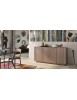 MOBILI 2G - MADIA CREDENZA MODERNA IN LEGNO MASSELLO 3 ANTE 180X48X88