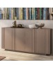 MOBILI 2G - MADIA CREDENZA MODERNA IN LEGNO MASSELLO 3 ANTE 180X48X88