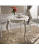 MOBILI 2G - TAVOLINO DA SALOTTO ROTONDO SHABBY LEGNO BIANCO 70x70 H.75
