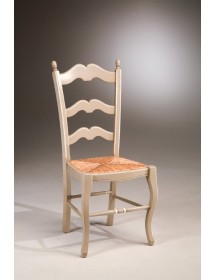 MOBILI 2G - SEDIA PROVENZALE COUNTRY IN LEGNO MASSELLO CON PAGLIA