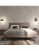 MOBILI 2G - LETTO MATRIMONIALE IN LEGNO MODERNO TESTATA LEGNO L.170 P.211 H.99