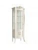 MOBILI 2G - VETRINA IN LEGNO CLASSICA SHABBY 1 PORTA SX BIANCO 78X49X212
