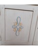 MOBILI 2G - MADIA CREDENZA CLASSICA LEGNO AVORIO PENNELLATO DECORI 105X42X94 vista frontale decori