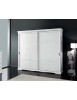 MOBILI 2G - ARMADIO 2 PORTE SCORREVOLI MODERNO IN LEGNO FRASSINO BIANCO 284x65x248