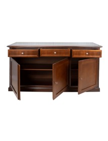 Credenza 3 porte arte povera colore ciliegio 156x42x85