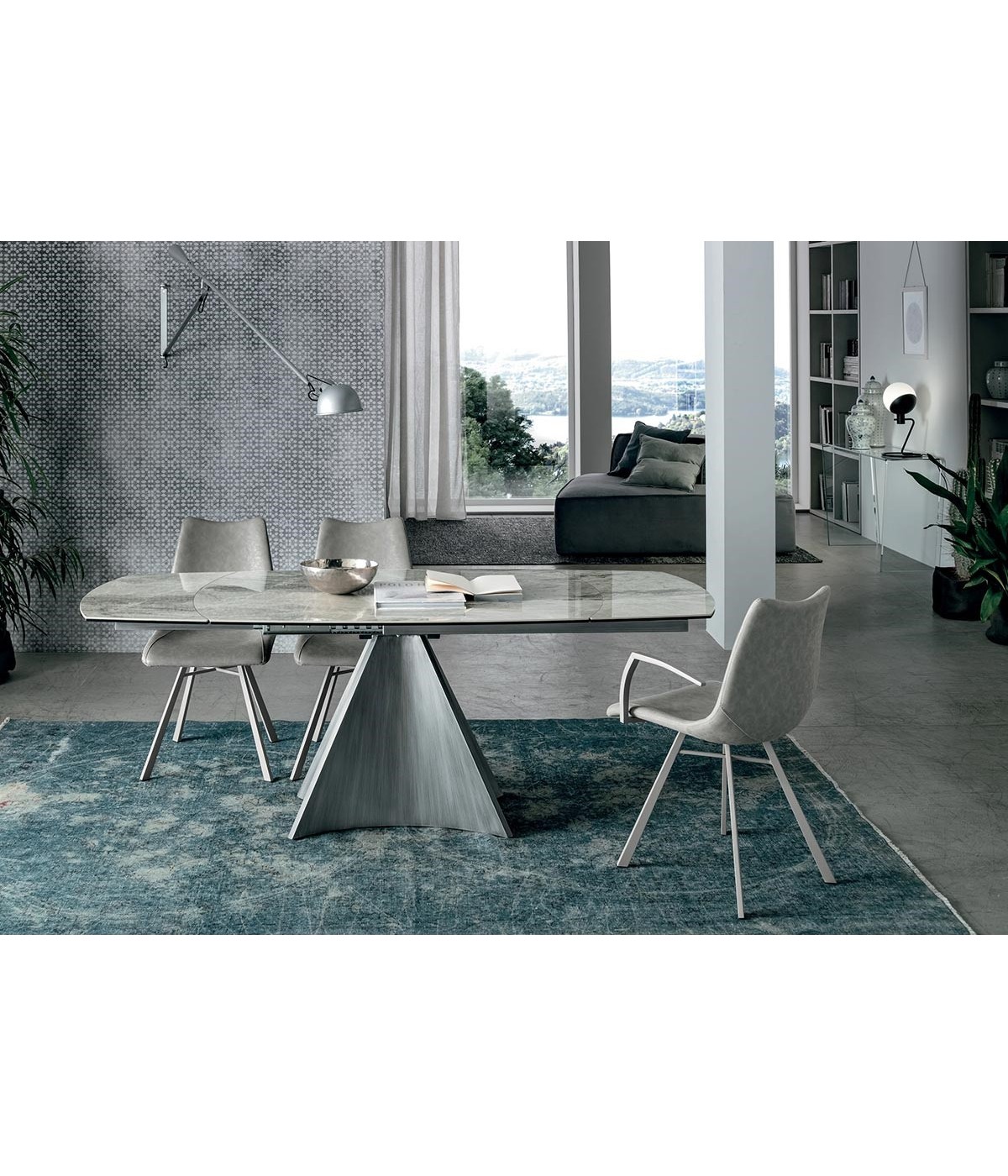 Mobili 2G - Tavolo Tornado moderno allungabile Target point 130x90x74