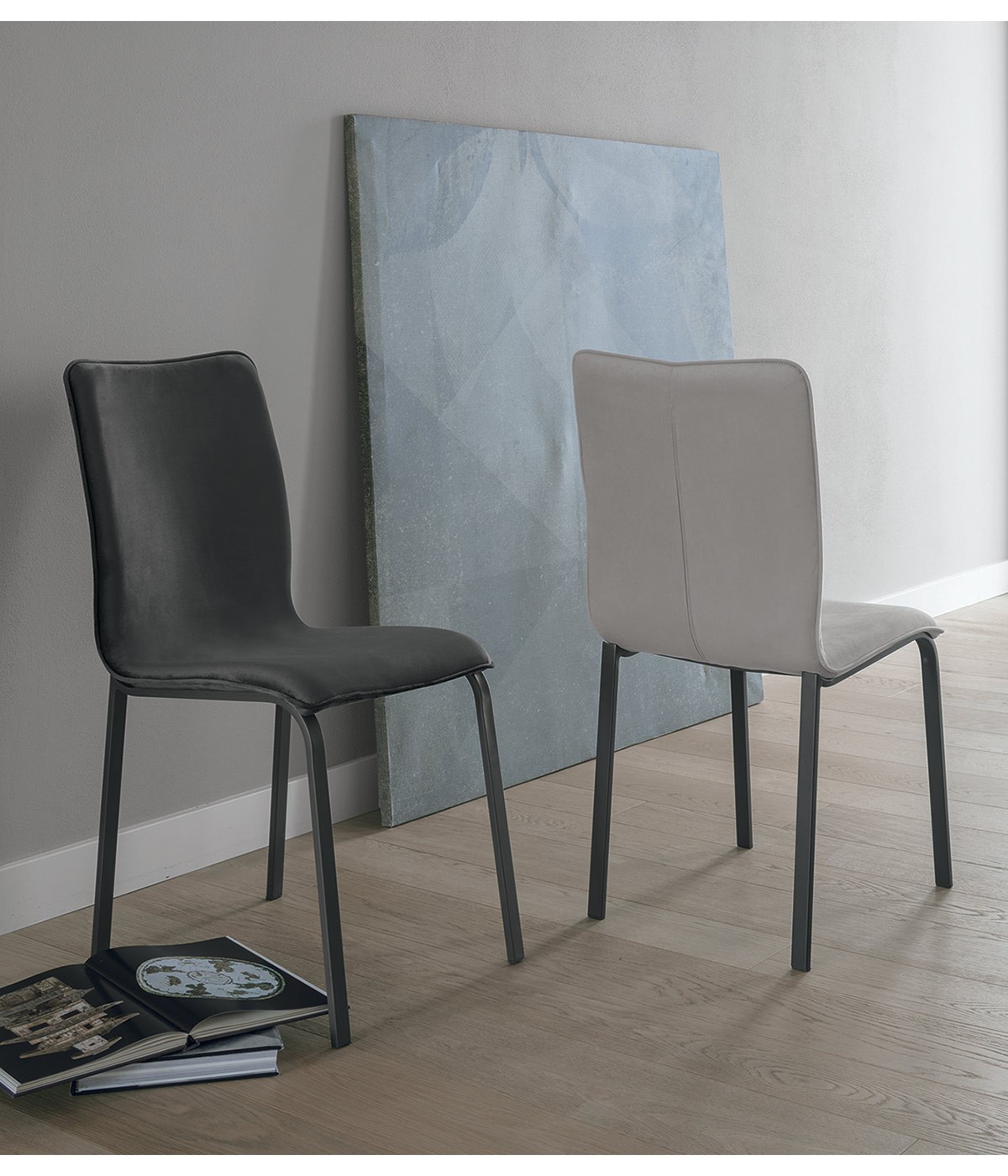 Mobili 2G - Set 4 Glamour New Target point moderne in tessuto/ecopelle