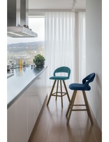 Mobili 2G - Set 2 Sgabelli Denver Plus girevoli Target point moderni in tessuto/ecopelle