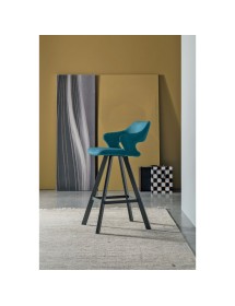 Mobili 2G - Set 2 Sgabelli Denver Plus Target point moderni in tessuto/ecopelle